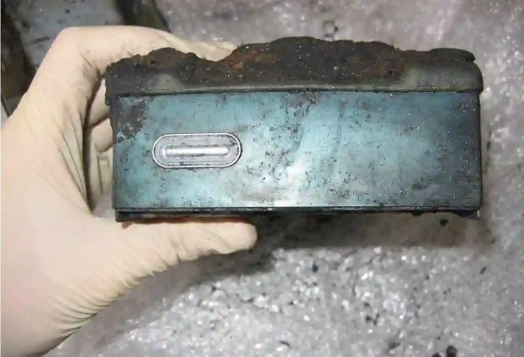 Bild verbrannte externe Festplatte